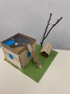 Berghütte und Waldhütte