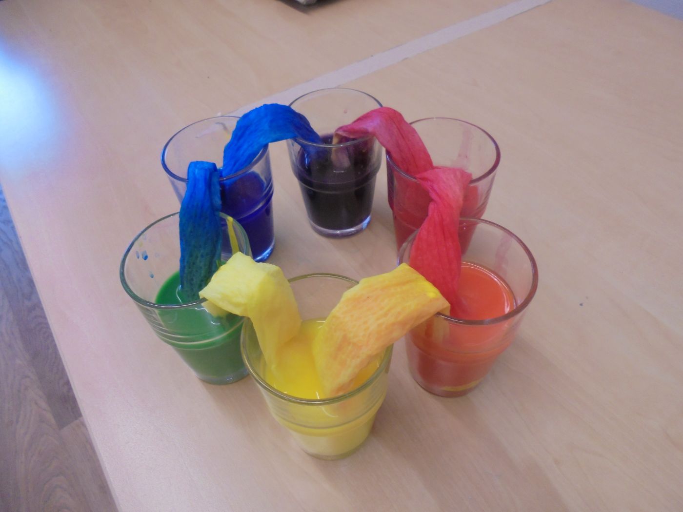 Farben haben sich gemischt