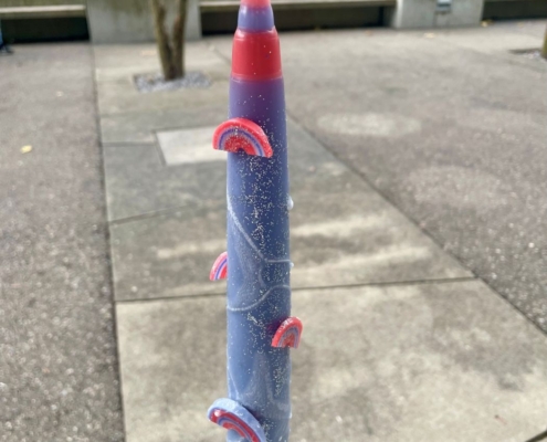 Kerze pink violett