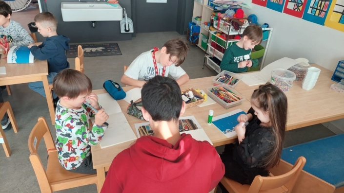 Zeichnen mit Kindergartenkindern